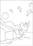 coloring page Lars the little polar bear